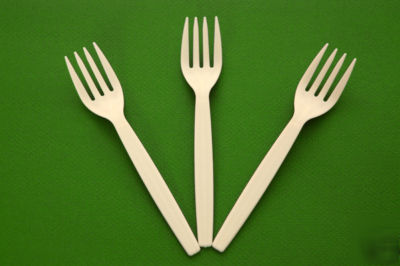 Eco-friendly disposable forks- cornstarch - pack of 200