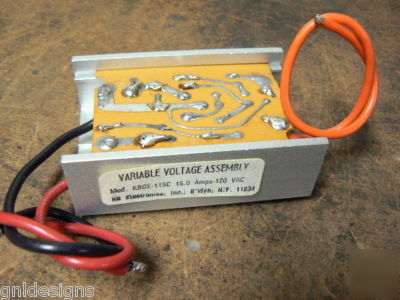 Kb kbge-115C variable voltage speed controller assembly