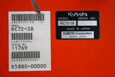 Kubota mid mower RC72-38 L3130 L3430 L3830 L3240 L3540