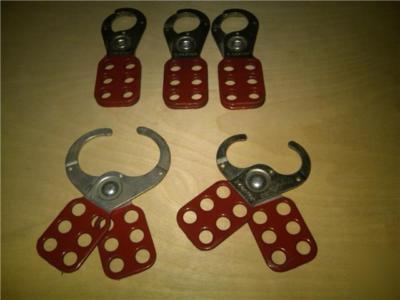 Lot of master lock steel lockout hasp perfect 