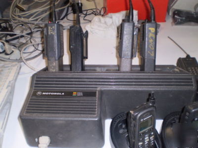 Motorola NTN4668A charger w/ mtx 2-way radios & more <