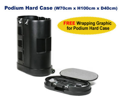Pop-up trade show display promotion kiosk booth + print