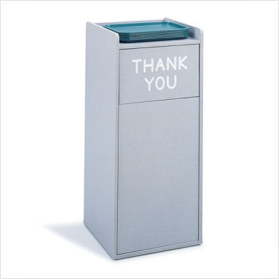 Tray top wood waste receptacle finish: medium oak