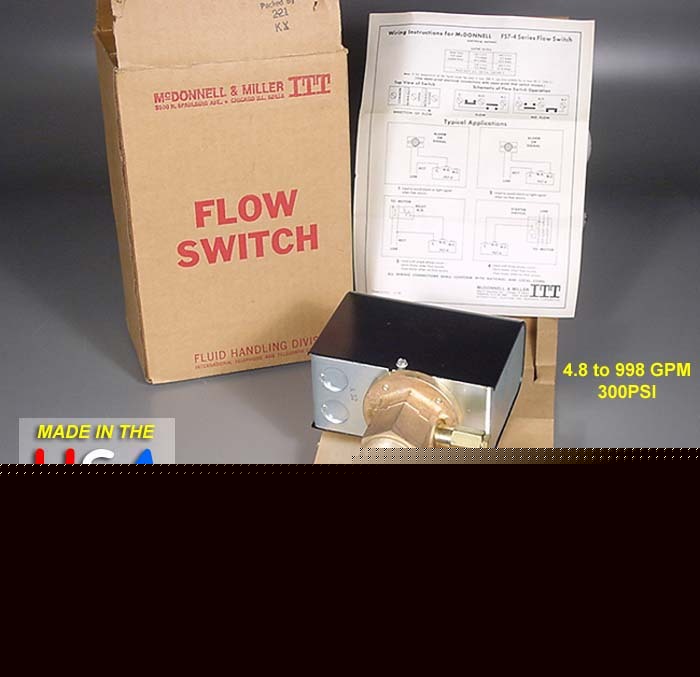  usa mcdonnell 4.8-998 gpm 300PSI liquid flow switch
