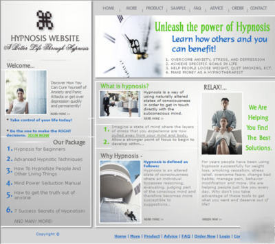 Hypnosis turnkey website profitable business for sale