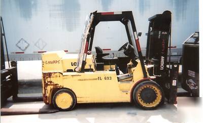 Lowrey 16000 lb forklift diesel,yr 2004,fork positioner