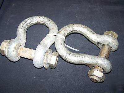Military 12 1/2 ton clevis/tow shackle set of 2