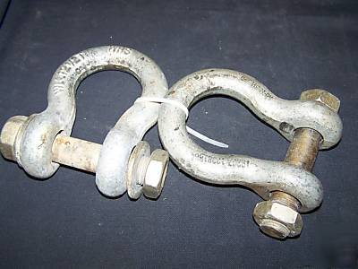 Military 12 1/2 ton clevis/tow shackle set of 2