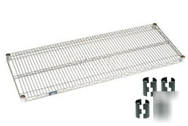 Nexelate silver epoxy wire shelf 48X24 with clips