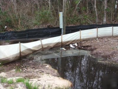 Recycled reinforced silt fence erosion control 