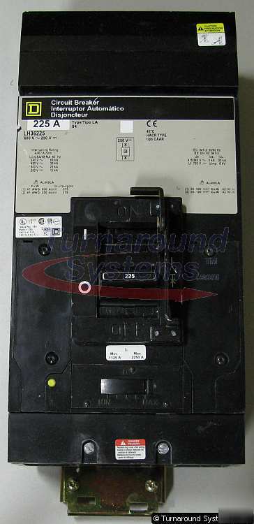 New square d LH36225 circuit breaker, 225 amp, i-line, 