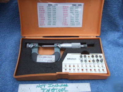 New thread micrometer mitutoyo 126-137 w/anvils ovr 800 