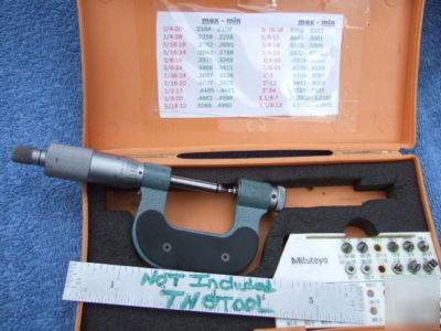 New thread micrometer mitutoyo 126-137 w/anvils ovr 800 