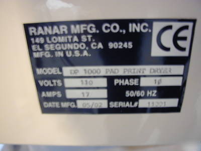 Ranar small parts dryer