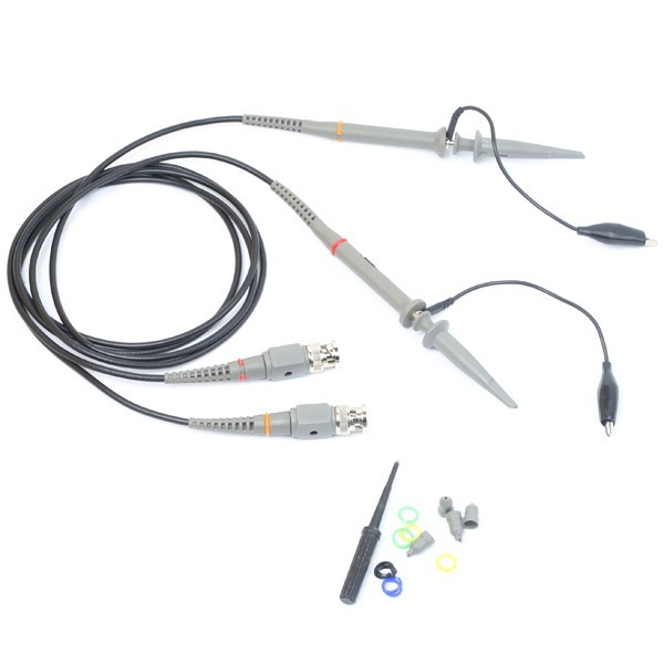 2PC 1X 10X passive oscilloscope probes kit rod tip lead