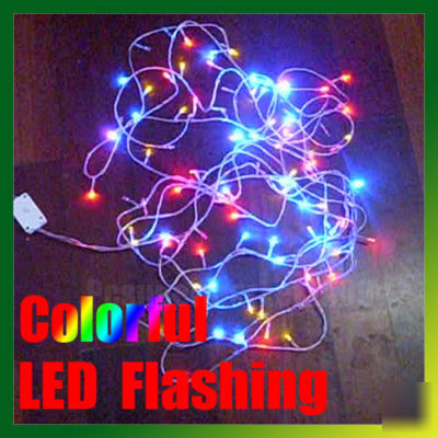 Color 10M 100 flashing led string fairy lights #271