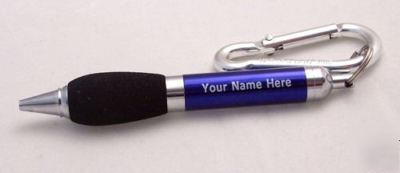 1 custom personalized anodized mini clip-on pen - blue
