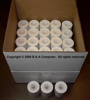 50 hypercom/nurit 2-1/4 inch thermal pos paper rolls 