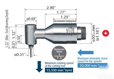 Nsk nakanishi 90Â°angle spindle ra-271E 1.18