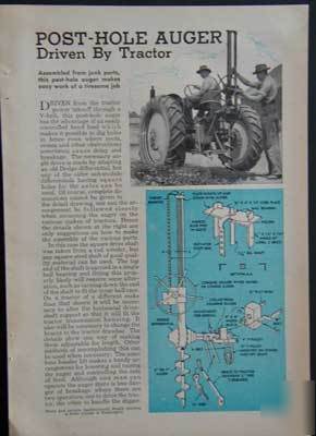 Post-hole auger from a salvaged differential diy plans