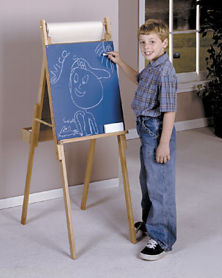 Kid's chalk and paper drawing easel - childrens