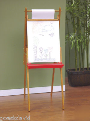 Kid's chalk and paper drawing easel - childrens