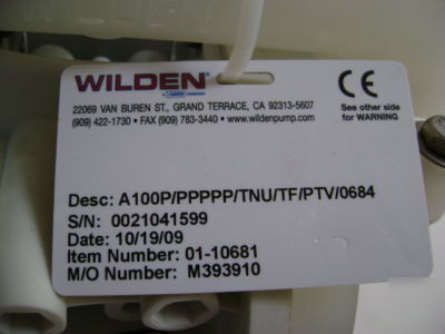 Large wilden pro-flo a-100 series diaphragm air pump