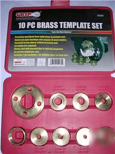 New 10 pc brass template bushing set for routers
