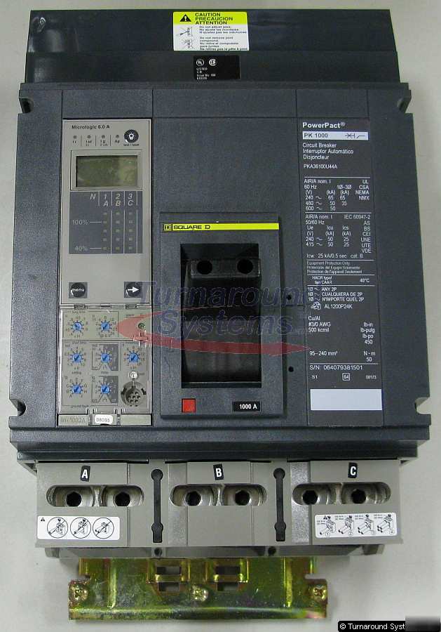 New square d PKA36100U44A circuit breakers, 1000 amp, 
