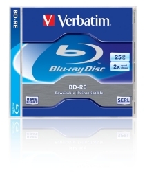 New verbatim bd-re 2X blu-ray 25GB jewel case