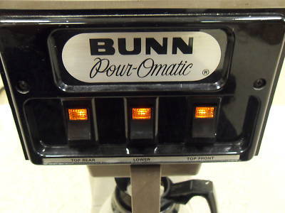 Bunn s commercial coffee brewer, pour over, 3 warmer ex