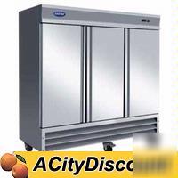Entree 72 cuft commercial 3 door stainless refrigerator
