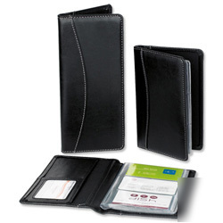 Impala business card holder book for 120 cards black
