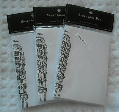 Lot 3 sticky note pads leaning tower of pisa 240 sheets