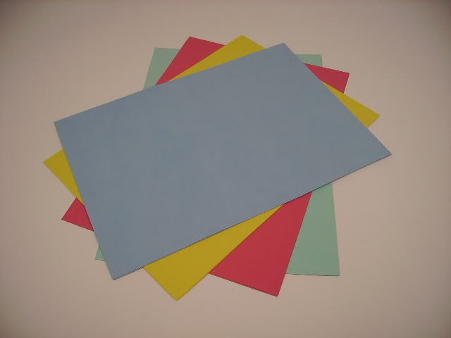 Pack of 10 sheets of A3 multi coloured pastel card