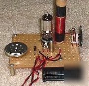 Unbuilt vintage vacuum tube am radio transmitter kit
