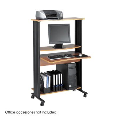 Safco muv multimedia mobile office workstation cherry