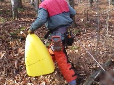 Tree recovery skid cone slides over obstacles-plant 2 u