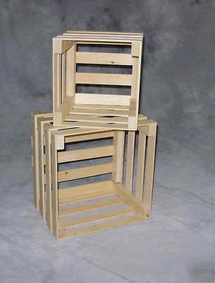 Wood nesting crates - set of 2 great for display 