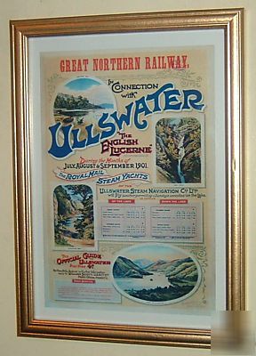 New great northern railway ullswater framed poster print 