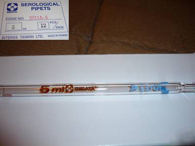 New sibata 5 ml serological pipets chemistry lab use