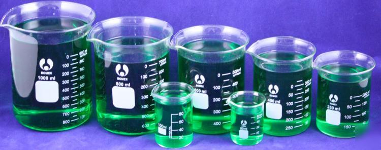 7 sizes glass beakers 50/100/250/500/600/800/1000ML