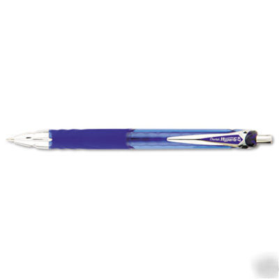 (3) pentel hyper-g gel retractable roller ball blue