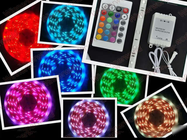 30CM rgb flash 5050 smd 12LED strip with remote control