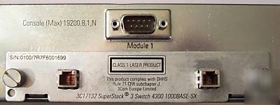 3COM 48 port switch 4300 (3C17100) w/3C17132 module