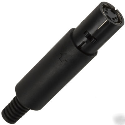 4 pin mini din plug female cable solder type s-video