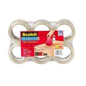 6 rolls scotch premium performace package tape 43.7YD.