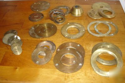 Commercial brass electrical outlet covers lot of 27