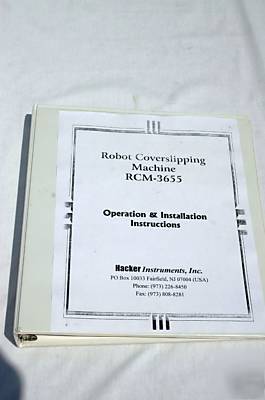 Hacker-meisei rcm-3655 robot coverslipping machine accs