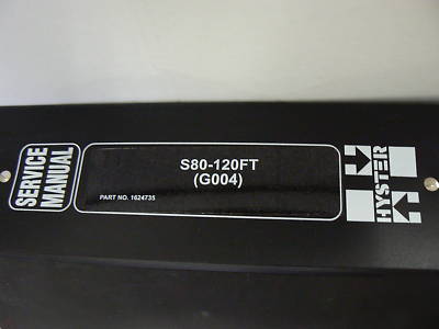 Hyster fork lift service manual S80-120FT G004 #1624735